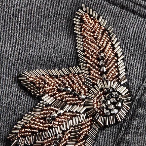 NWT Express Super High Waist Beaded Jean - Picture 8 of 12